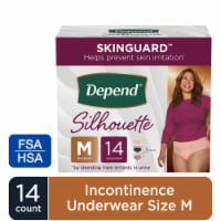 Depend Silhouette Maximum Absorbency M Black Pink & Berry Incontinence Underwear