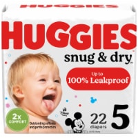 Huggies Snug & Dry Baby Diapers Size 5 (27+ lbs)