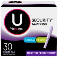 U by Kotex Security Regular and Super Tampon Multi-Pack Perspective: Main