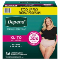 Depend® Incontinence Underwear for Women Max Absorbency Extra Large Blush Perspective: Main