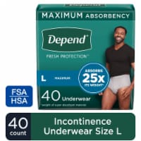 Depend Adult Incontinence Underwear Fresh Protection for Men, Size L Perspective: Main