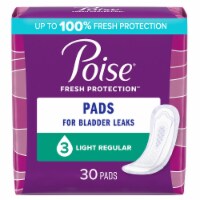Poise Incontinent Pad 9.33 Inch Length Regular Length Light, 120 Ct