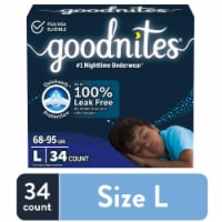 Ninjamas Nighttime Bedwetting Girls Underwear Size L/XL, 34 ct - Kroger