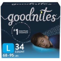 Goodnites Boys' Bedwetting Underwear, L (68-95 lbs), 34 ct - Baker's