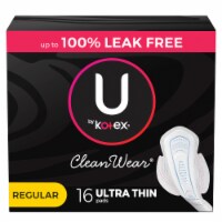 U by Kotex CleanWear Ultra Thin Regular Feminine Pads with Wings Perspective: Main