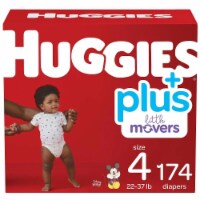Huggies Little Movers Plus Diapers, Size 4 (174-Count)