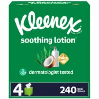 Kleenex Soothing Lotion Facial Tissues with Coconut Oil Aloe & Vitamin E Cube Box