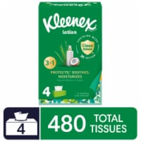 Kleenex Soothing Lotion Facial Tissues with Coconut Oil Aloe & Vitamin E Flat Box