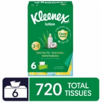 Kleenex Soothing Lotion Facial Tissues with Coconut Oil Aloe & Vitamin E Flat Box