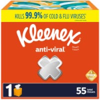 Kleenex Anti Viral Facial Tissues Cube Box