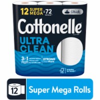 Cottonelle Ultra Clean Toilet Paper Strong Toilet Tissue Super Mega Rolls