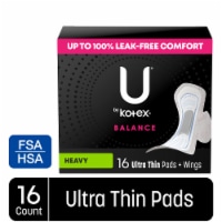 U by Kotex Balance Ultra Thin Pads with Wings Heavy Absorbency Perspective: Main