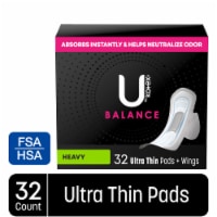 U by Kotex Balance Ultra Thin Heavy Absorbency Pads with Wings