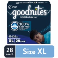 Goodnites Boys' Nighttime Bedwetting Underwear Size Extra Large (95-120 lbs) Perspective: Main