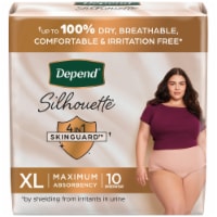 Depend Silhouette Incontinence Underwear - Large, Maximum Absorbency, Pink,  20 ct