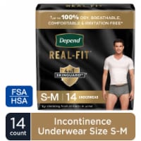 Depend Real Fit Maximum Absorbency Small/Medium Grey Incontinence Underwear for Men Perspective: Main