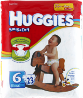Huggies Snug & Dry Baby Diapers, Size 6 (35+ lbs) Perspective: front