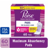 Poise Incontinence Pads for Women, 5 Drop Maximum Absorbency Perspective: Main