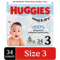 Huggies Snug & Dry Baby Diapers, Size 3 (16-28 lbs) Perspective: Main