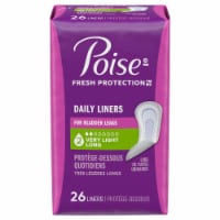 Poise Daily Incontinence Panty Liners, 2 Drop Very Light Absorbency Perspective: Main