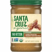 Santa Cruz Organic No Stir Crunchy Dark Roasted Peanut Butter Spread