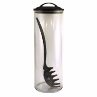 Reston Lloyd 11710 Acrylic Spaghetti Jar & Fork - Black