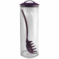 Reston Lloyd 11752 Acrylic Spaghetti Jar & Fork - Plum