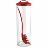 Reston Lloyd Acrylic Spaghetti Jar & Fork - Red