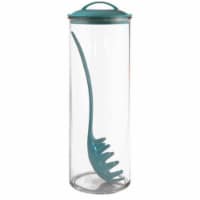 Reston Lloyd 11772 Acrylic Spaghetti Jar & Fork - Turquoise