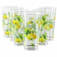 Reston Lloyd 75419 6pc Acrylic Drinkware Set 19oz Fresh Lemons