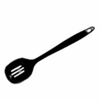 Reston Lloyd Melamine Slotted Spoon - Black Perspective: Main