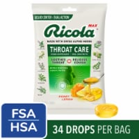 Ricola Max Cough Suppressant Throat Drops and Maximum Sore Throat Relief Honey Lemon Perspective: Main