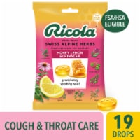 Ricola Cough Suppressant Throat Drops and Sore Throat Relief Honey Lemon with Echinacea Perspective: Main