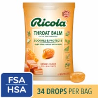 Ricola Oral Demulcent Throat Balm Drops and Sore Throat Relief Caramel Perspective: Main
