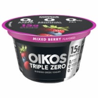 Oikos Triple Zero Mixed Berry Protein Nonfat Greek Yogurt Cup