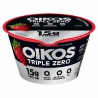 Oikos Triple Zero Strawberry Protein Nonfat Greek Yogurt Cup
