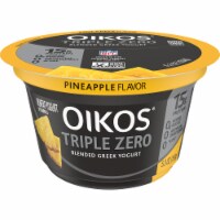 Oikos® Triple Zero Pineapple Blended Nonfat Greek Yogurt Perspective: Main