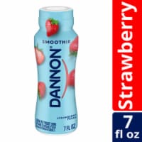 Dannon Nonfat Yogurt Strawberry Smoothie Bottle Perspective: Main