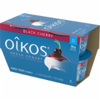 Oikos Fruit on the Bottom Black Cherry Nonfat Greek Yogurt Perspective: Main