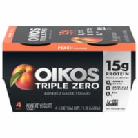 Oikos® Triple Zero Peach Blended Nonfat Greek Yogurt