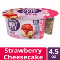 Dannon Light + Fit REMIX Strawberry Cheesecake Nonfat Greek Yogurt Cups with Mix-Ins Perspective: Main