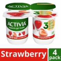 Activia Strawberry Probiotic Low Fat Yogurt Cups