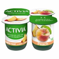Activia Peach Probiotic Low Fat Yogurt Cups