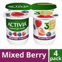 Activia Low Fat Probiotic Mixed Berry Yogurt Cups Perspective: Main