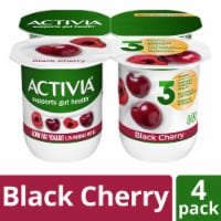 Activia Black Cherry Probiotic Low Fat Yogurt Cups