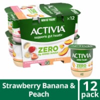 Activia Peach and Strawberry Banana Probiotic Low Fat Yogurt Cups
