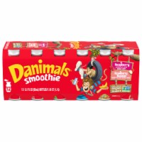 Danimals® Raspberry and Strawberry Banana Kids Low Fat Yogurt Smoothies Perspective: Main