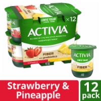 Activia Strawberry and Pineapple Probiotic Low Fat Yogurt Cups