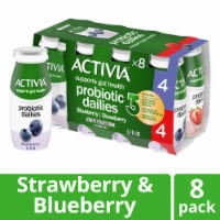 Activia Dailies Blueberry and Strawberry Probiotic Low Fat Yogurt Drinks