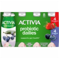 Activia Dailies Blueberry and Strawberry Probiotic Low Fat Yogurt Drinks